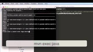 Running the YouTube API Java samples from the command line