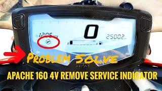 TVS Apache RTR 160 4V Remove Service indicator problem Solve