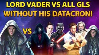 Lord Vader vs ALL Galactic Legends without his Datacron (exept Jabba)! Galaxy of Heroes.