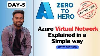 Day-5 | Azure Virtual Network(VNet) Explained | Beginner Level ️