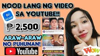 PAANO KUMITA SA YOUTUBE NG ₱2,500 ARAW-ARAW] NO PUHUNAN DIRECT GCASH!#earnmoneyonline #gcash