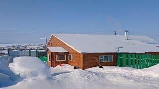 Village life of a Muslim family of 15 people in winter