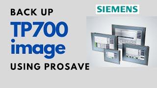 Siemens SIMATIC HMI TP700 Comfort project image file back up using SIMATIC Prosave