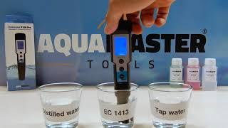 Aqua master tools P100 pH EC meter EC calibration