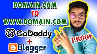 How To Redirect NON WWW to WWW in Blogger | Redirect non www to www Godaddy, How To Redirect Blogger