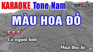 Màu Hoa Đỏ Karaoke Tone Nam Phối Chuẩn | Nhạc Sống Thanh Ngân