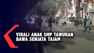 VIRAL! Anak SMP Tawuran Hingga Membawa Senjata Tajam