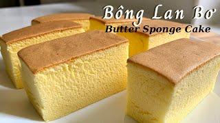 Cách làm bánh bông lan bơ và cách cắt bánh sao cho đẹp  | Butter Sponge Cake recipe