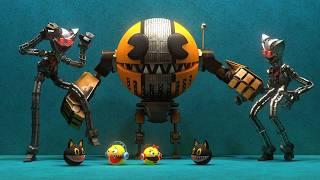 Ms Pacman vs Cartoon Cat Pac vs Monster Robot Pacman