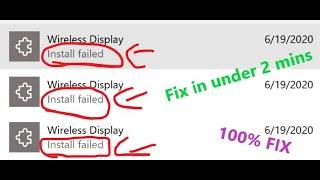 How To Fix Wireless Display Install Failed