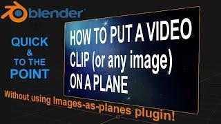 How to put an ANIMATED image on a plane in Blender 2.8 without a plugin - video texture Tutorial
