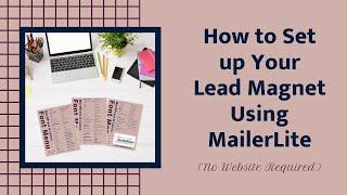 How to Set up Your Lead Magnet Using MailerLite (No Website Required)