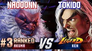 SF6 ▰ NAOOONN (#3 Ranked Akuma) vs TOKIDO (Ken) ▰ High Level Gameplay