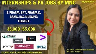 Bumper Hiring Alert! Healthcare & Pharma Freshers Jobs in Parexel & Piramal ! Pharmacovigilance Jobs