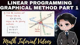 SOLVING A LINEAR PROGRAMMING PROBLEM | GRAPHICAL METHOD | PART 1 | PROF D