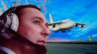 An-124 Ruslan landing in Abu Dhabi. Captain Khrustitsky.