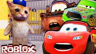 LIGHTNING MCQUEEN IN JAIL?! The Cars ESCAPE EL GATO'S BARRY PRISON RUN in Roblox!