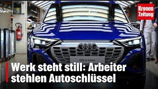 Werk steht still: Arbeiter stehlen Autoschlüssel | krone.tv NEWS