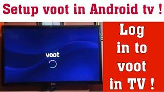 How to setup login voot in Android tv