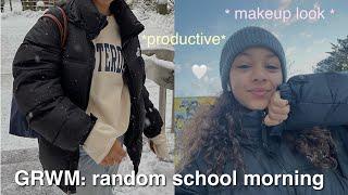 realistic Winter school morning routine