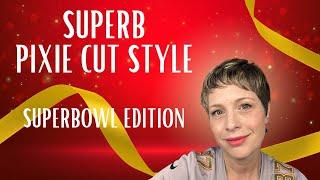 Pixie Cut Style Superbowl Edition  (ps i Iove how it turned out ️! #pixie #hairstyle #viral