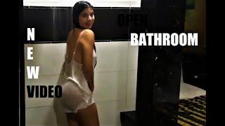 Open bathroom beautiful girl open bath no penty no bra latest open bath ligo challenge sarya vlog
