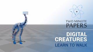 Digital Creatures Learn To Walk | Two Minute Papers #8