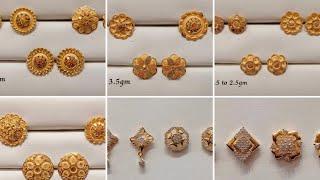 Latest Gold studds tops with weight || 2023 latest gold earrings designs️‍️‍