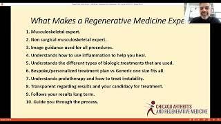 Learn About Regenerative Medicine Treatments | Chicago Arthritis