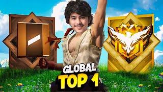 Global Top 1 on Just 23 Hours Gold to Grandmaster  Garena free fire