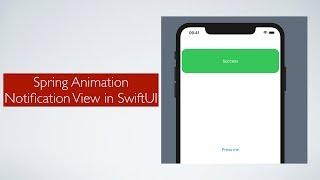 Spring Animation Notification View in SwiftUI