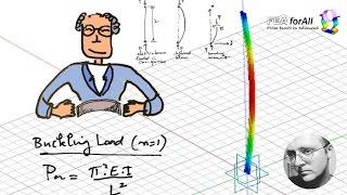 FEA Buckling analysis of a pinned-pinned elastic beam