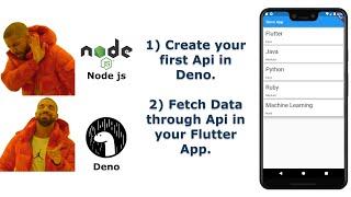 How Create your first API using "Deno" and fetch all the data from API in  Flutter app ? in easy way