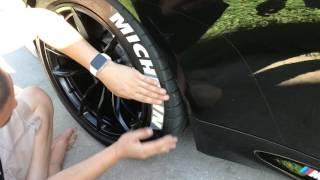 installing Michelin white wall tire letters to a 2015 BMW M4