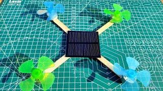 How to make a simple drone at home || solar powered drone || 100% working || science model project