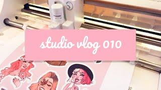 I bought a sticker cutting machine! | studio vlog 010