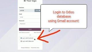 How to Login to Odoo database with Gmail  | Odoo login using Gmail account | Odoo auth