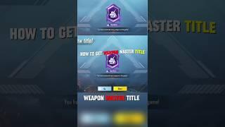 HOW TO COMPLETE WEAPON MASTER TITLE in Bgmi #shorts #bgmi #pubgmobile