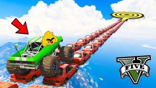 GTA 5 ONLINE: CARRERA 99% IMPOSIBLE con MONSTER TRUCK!!  MIKECRACK vs SPARTA vs RAPTOR