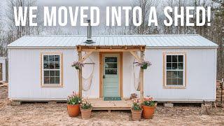 We Moved Into A Shed! Tiny Home Tour