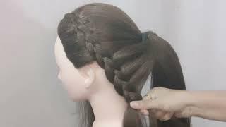 Nice very easy unique hairstyle for long hair/Beautiful hairstyle for girls/Hair style girl simple