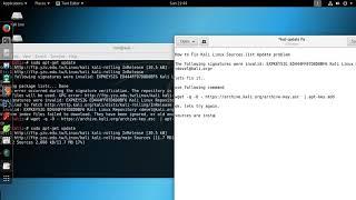 How to fix Kali Linux Update Error - GPG Signature Error [2018]