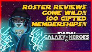 Amazing SWGOH Roster Review Stream!  What a Community!!!