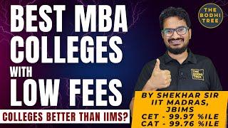 Affordable MBA Colleges | Low-Fee B-Schools | CAT 2024 | MBA CET 2025 | The Bodhi Tree