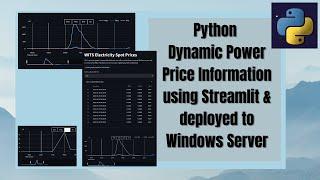 Python Dynamic Power Price Information using Streamlit & Deployed to Windows Server