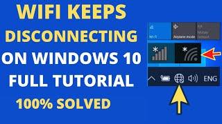 WIFI disconnects automatically Windows 10 English 2023 |WIFI  keeps disconnecting windows 10 ||