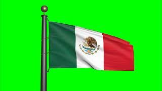 Mexico waving flag - Green Screen Motion background 4K UHD 60fps Flag footage