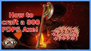How to craft a 800 PDPS Axe in under 3 minutes! 3.21
