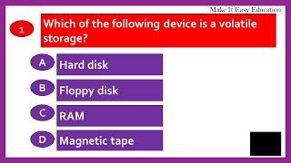 COMPUTER QUIZ || TEST 1 || COMPUTER GENERAL KNOWLEDGE