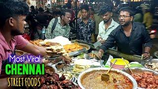 Most Viral Street Foods of CHENNAI | Indian Street Food #chennaistreetfood #marinabeach #indianfood